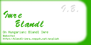 imre blandl business card